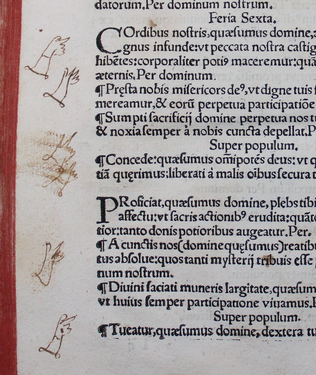 SCA_MULibrary's tweet photo. Was this past reader practising their manicule drawing skills or did they just have a lot to point out? 

From the Russell Library collection 'Libri minores &amp; primum Catonis Disticha moralia' by Antonio de  Nebrija, April 1545, RB132. #MarginaliaMonday https://t.co/PTtObk0Fm6