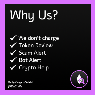 DaCrWa's tweet photo. Welcome to our Twitter Account. We'll be reviewing newly launched tokens and letting you know if they're safe to trade or not. Do comment below the token contract/info for us to review.

#cryptocurrency #bitcoin #shib #pitbull #doge #crypto #Ethereum #binance https://t.co/aZQIjxgY3m