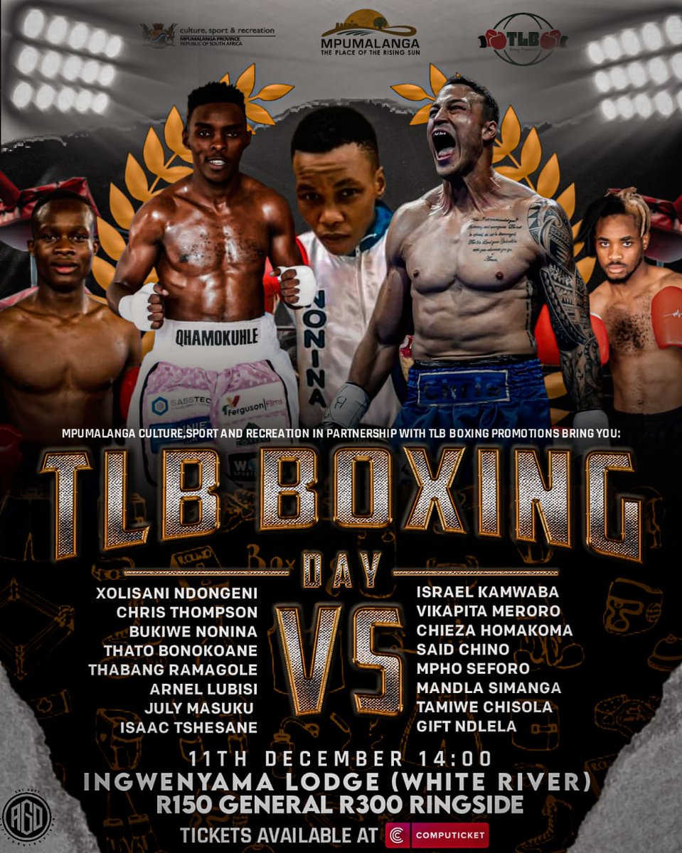 TlbPromotions's tweet image. Counting days to the big one,closing the year with a bang. Thank you Mpumalanga DCSR.Hauweng banna 🥊🥊🥊🥊