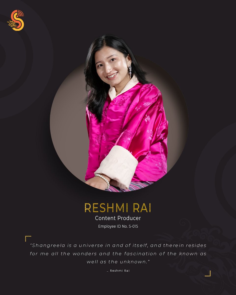 shangreelaBT's tweet photo. We are proud to have Reshmi Rai as our Content Producer.
•
•
•
#Shangreela #TeamProfile
#ContentProducer #TeamWorkMakesTheDreamWork #TeamGoals https://t.co/tCBUj3WXy7