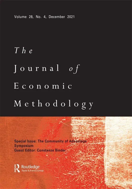 economicthought's tweet photo. A new issue of the Journal of Economic Methodology is available now. This is a special issue with a review symposium on Robert Sugden's The Community of Advantage
https://t.co/nTG4MZqJ1X https://t.co/W7AJcrWSbN