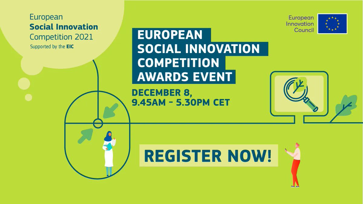 We'll be announcing the best in European social innovation at the <a href="/EUSocialInnov/">European Social Innovation Competition</a> Awards Event this Wednesday, where you'll also hear from top voices in the industry, including <a href="/nikoline_nik/">nikoline_nik ⿻</a>, @lauraorestano, <a href="/FedericaFms/">FedericaMassaSaluzzo</a> &amp; <a href="/McGirlNick/">Nick McGirl</a>. Register now: buff.ly/3Ew9xXD