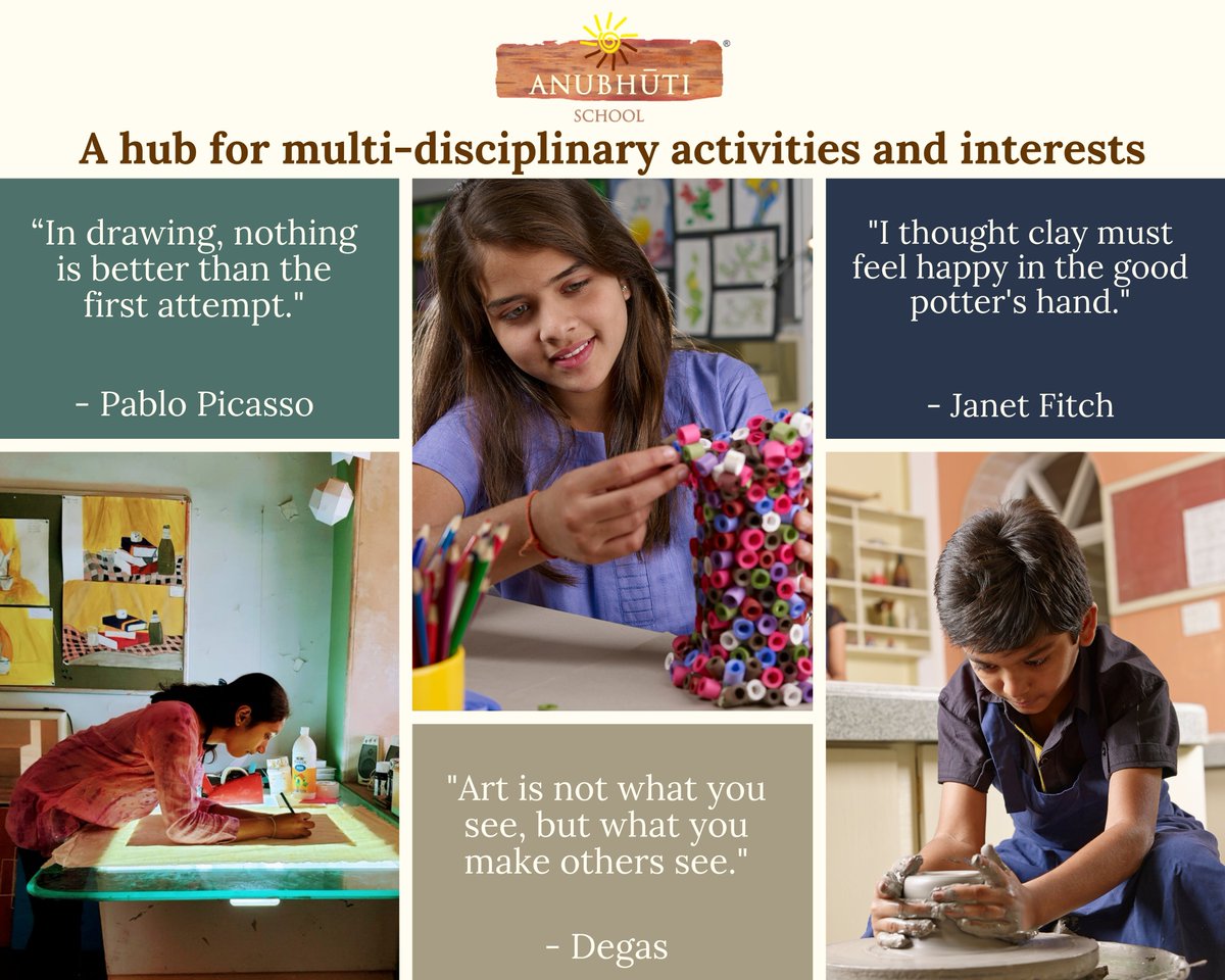 anubhutischool's tweet photo. A state-of-the-art facility to nurture young minds. 

Admissions open for Class 5 to 9

#residentialschool #icseschool #iscschool #boardingschool #holisticeducation #entrepreneurship #indianculture #handicraft #embroidery #STEMeducation  #skills #greenschool #art #crafts #pottery https://t.co/wihycOTRz9