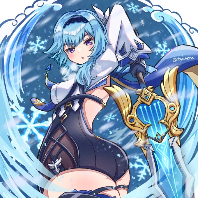 #原神 #Eula #GenshinImpact 
Hoyolab公式のエウルアさんスタンプコンテストに応募しました❄️
良かったら見てみてもらえたら嬉しいです😌♪ 