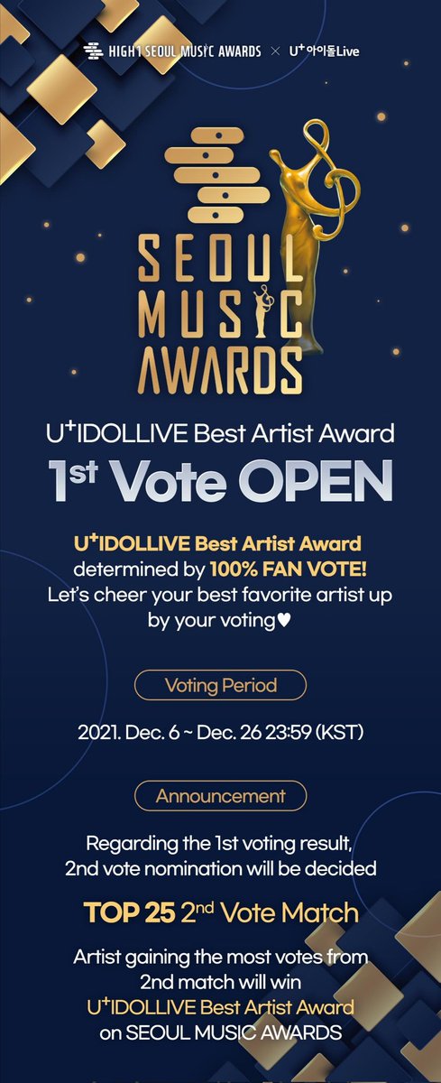 MonstaXVotingSQ's tweet photo. [31st SEOUL MUSIC AWARDS - Best Artist]

Vote for #MONSTAX on SMA's Best Artist category on U+IDOLLIVE website. This is 100% vote-based award. We need to be in Top 25 for the 1st voting period.

🔗 https://t.co/9h34vMOjlE

@OfficialMonstaX #몬스타엑스 #MONSTAX https://t.co/a81UWJgnnk