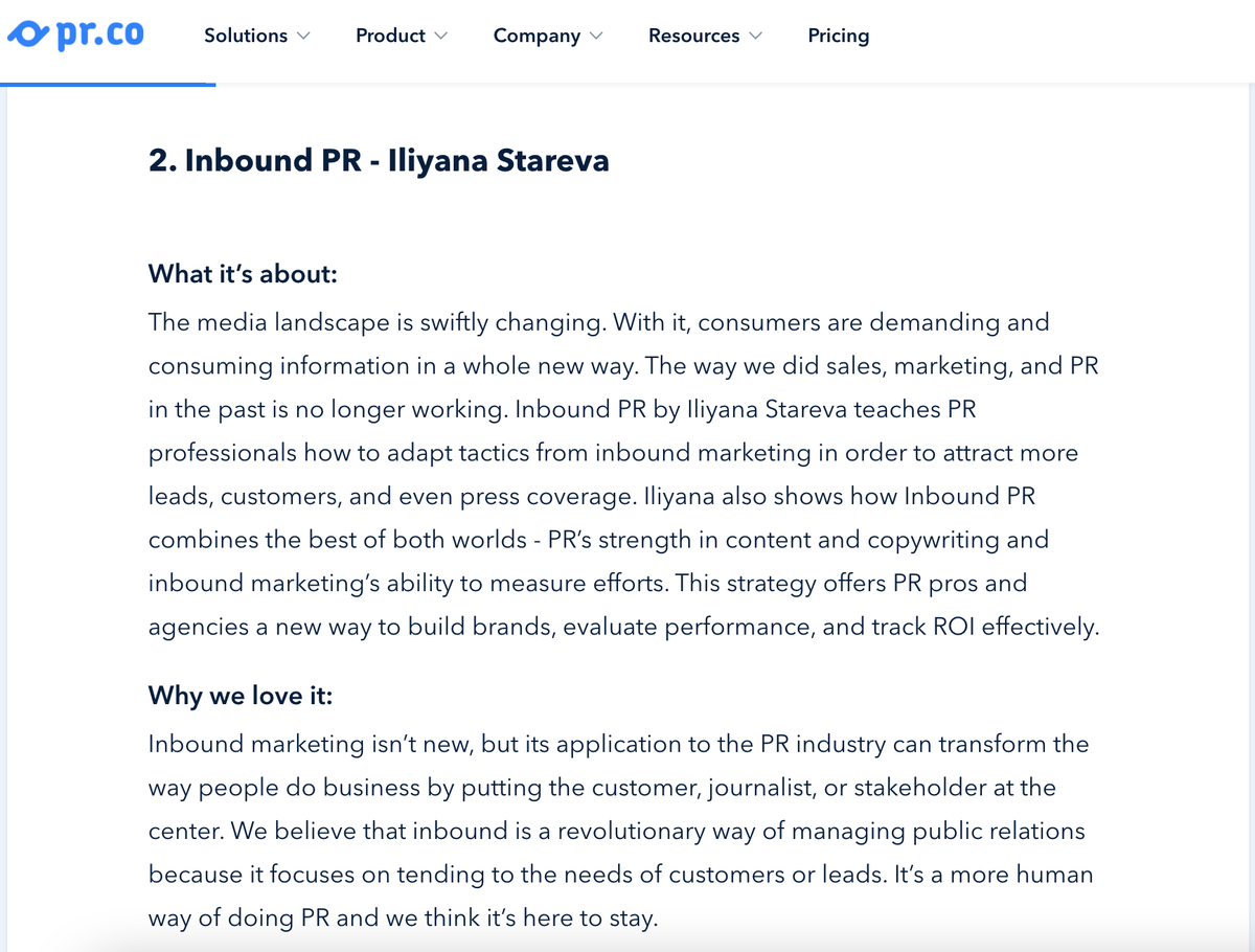 IliyanaStareva's tweet photo. The @Inbound_PR_Book among the top 7 #PR books every PR pro should read - thanks @prdotco!
https://t.co/qDR4L9SyVC
#InboundPR #PRbook https://t.co/W8pvZHTQB9