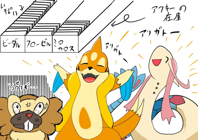 セブンのアクキー、フローゼルとミロカロスに比べると在庫駄々余りだったビーダル

自分はフローゼルをお持ち帰りに(*'ω`) 