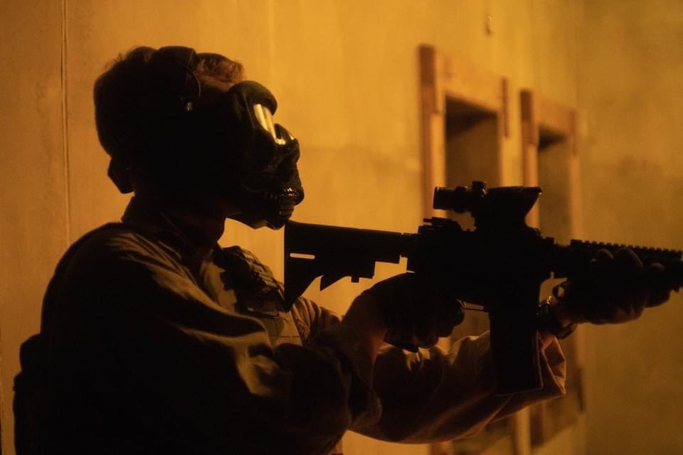 #Marines with 3rd Marine Division executed room clearing during a heliborne raid. The raid was conducted as part of their Marine Corps Combat Readiness Evaluation, focusing on diverse insertion and extraction methods, steadfast communication, and enhanced trust. 
#ReadytoFightNow