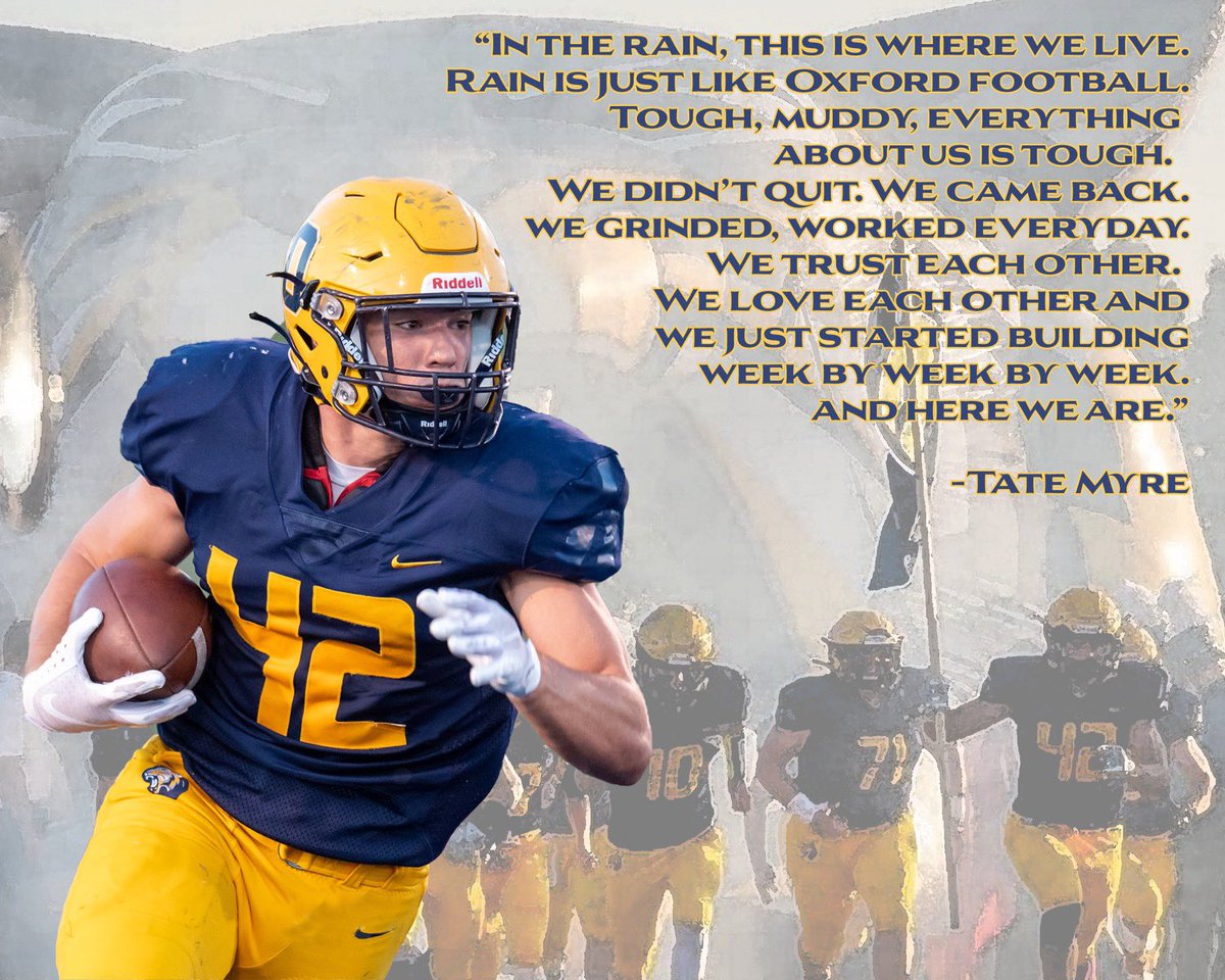 RossWingert's tweet photo. He left us a map! It’s right here in our brother Tate’s own words.  This is exactly how we are going to build back! Does anyone remember that oddly long and cleansing December 5th rain we had yesterday?  Read the map again… Time to rise and grind Oxford! #RiseUp  #Bluebloods https://t.co/8ML4fo8seb