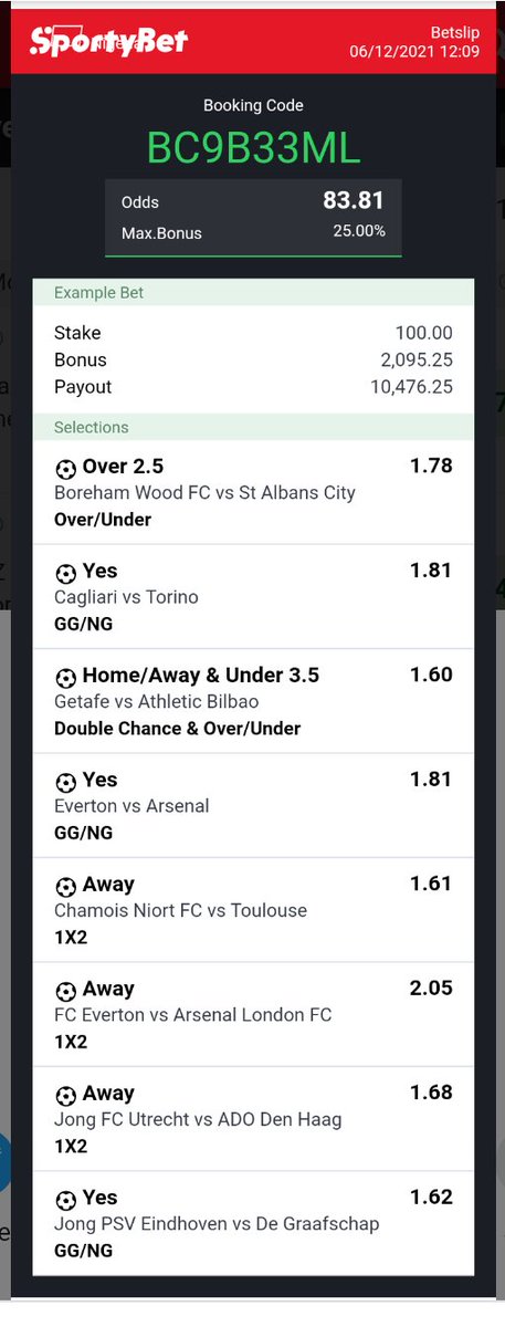 Okechukwu_odd's tweet photo. 83 Odd @Raysofboom01 @Betodds1 @LouieDi13 @Mrbankstips @SomtoSocial @JungleTips @BettingTipsMan @Andrewano @HtftTipster @betaffairs @oddshive1 https://t.co/O8rTGITEP6