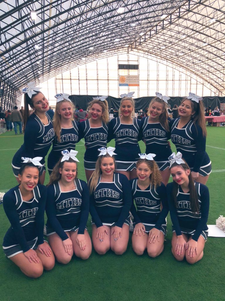 CheerTownship's tweet photo. Congratulations to our Competitive cheer team on 2nd Place, yesterday at the Candy Cane Challenge!  We are so proud of this talented group of girls and can’t wait to see them take the mat in January.  @MTSD_ATHLETICS 
#2ndplace #2ndoutof4 #Our1stCompetition  #BlueStreakPower https://t.co/30OFSprhPo