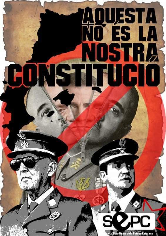 🔴 43 anys d’estafa amb la Constitució Espanyola que feia impunes els crims del franquisme. 

👉🏽 Que permet a l’extrema dreta seguir actuant amb total impunitat mentre s’utilitza per perseguir als moviments socials i populars.