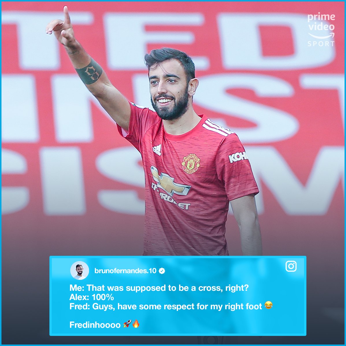 primevideosport's tweet photo. Bruno Fernandes and Alex Telles aren't convinced 🤣 https://t.co/3sqmxbg5X7