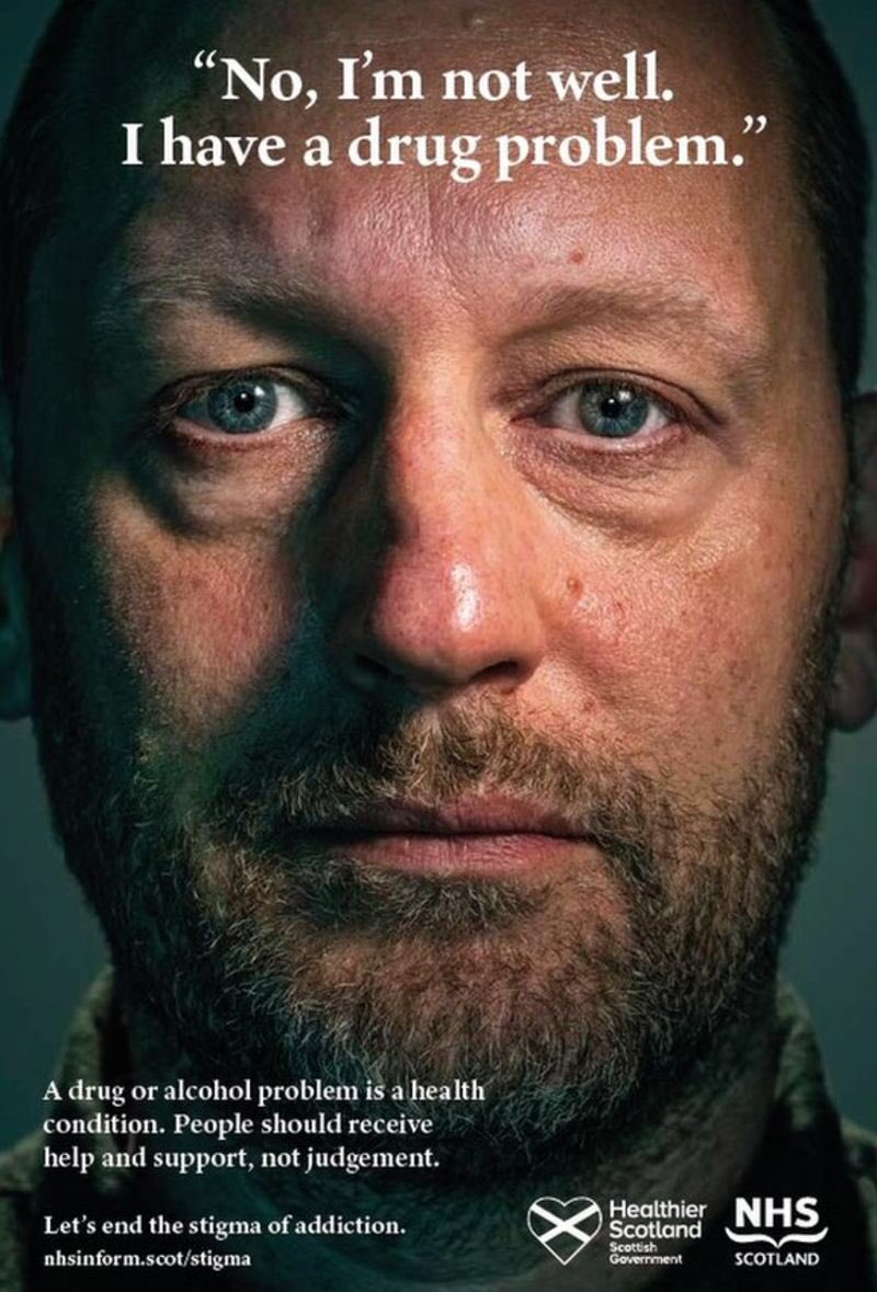 AConstance23's tweet image. A drug or alcohol problem is a health condition. People should receive help and support, not judgement. Stigma is damaging to mental health, self-worth and is a barrier to treatment for individuals and their families.  Let’s end the stigma of addiction