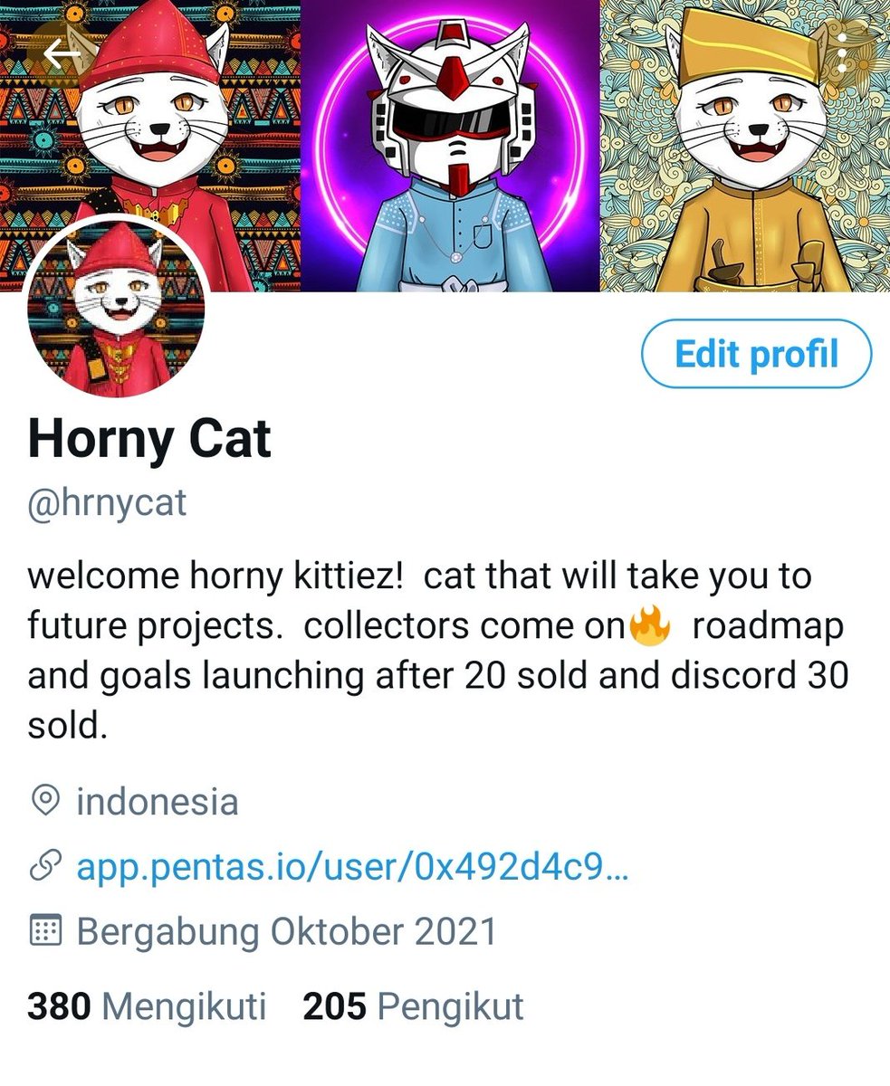 Yeay!! 
🎁To celebrate <a href="/hrnycat/">hornycatNFT</a> 🥳 200 follower⚡️achievement will #Giveaway 1 NFT for lucky winners.
✨To Enter:

✅Follow <a href="/hrnycat/">hornycatNFT</a> 
✅RT &amp; ♥️
✅Tag 3 friends

#pentas #NFTGiveaway #pentasio #pentasian #Binance #bsc #BinanceSmartChain #NFTs
