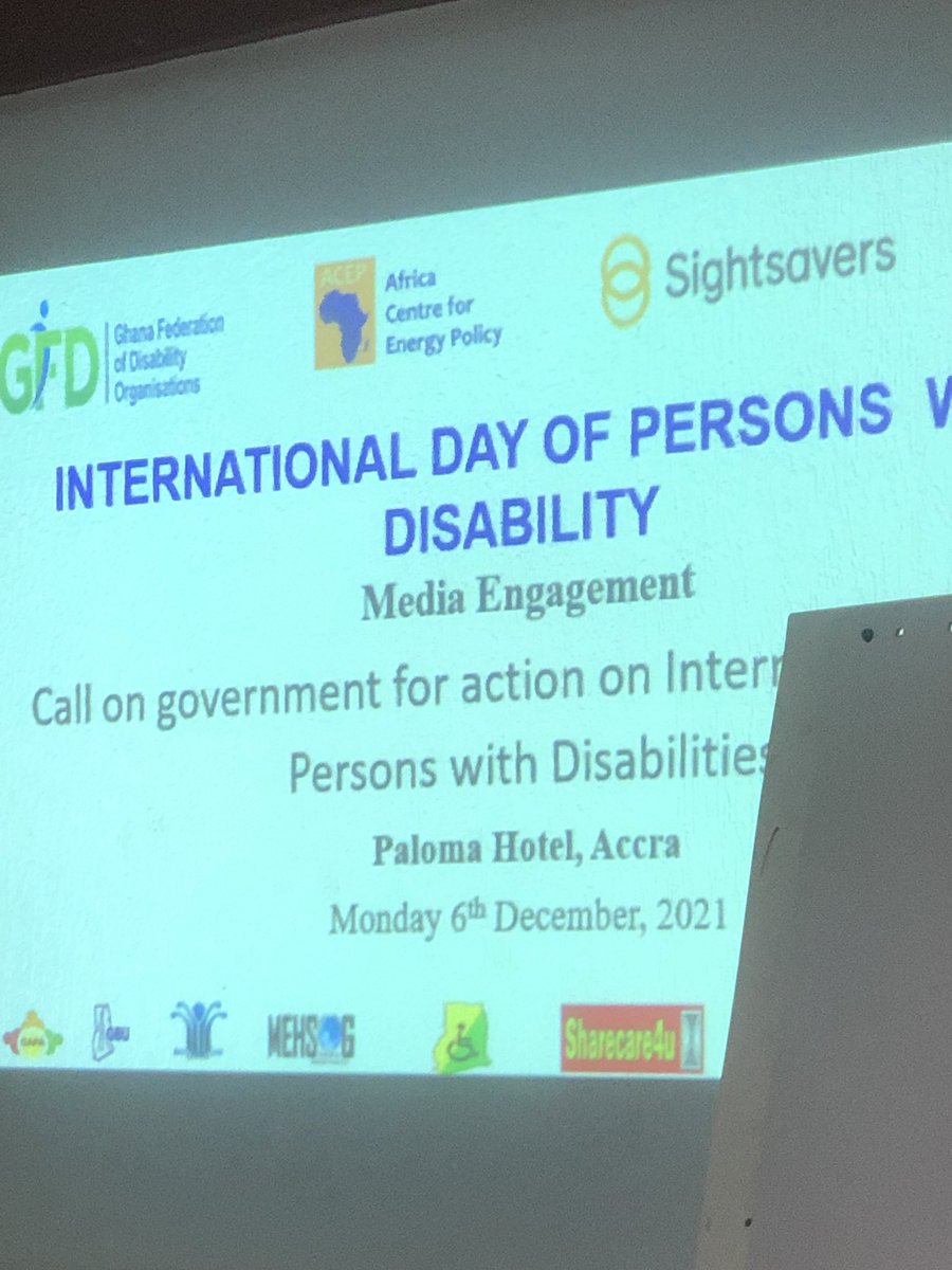 #ActionsSpeakLouder currently ongoing, the Ghana Federation of Disability Organization (GFD) marking the Disability Day celebration with a media engagement. Calling on the government of Ghana to take action towards disability inclusion <a href="/Sightsavers/">Sightsavers</a> <a href="/gfdghana/">Ghana Federation of Disability Organisations</a> <a href="/SGPWD/">Stakeholder Group of Persons with Disabilities</a>