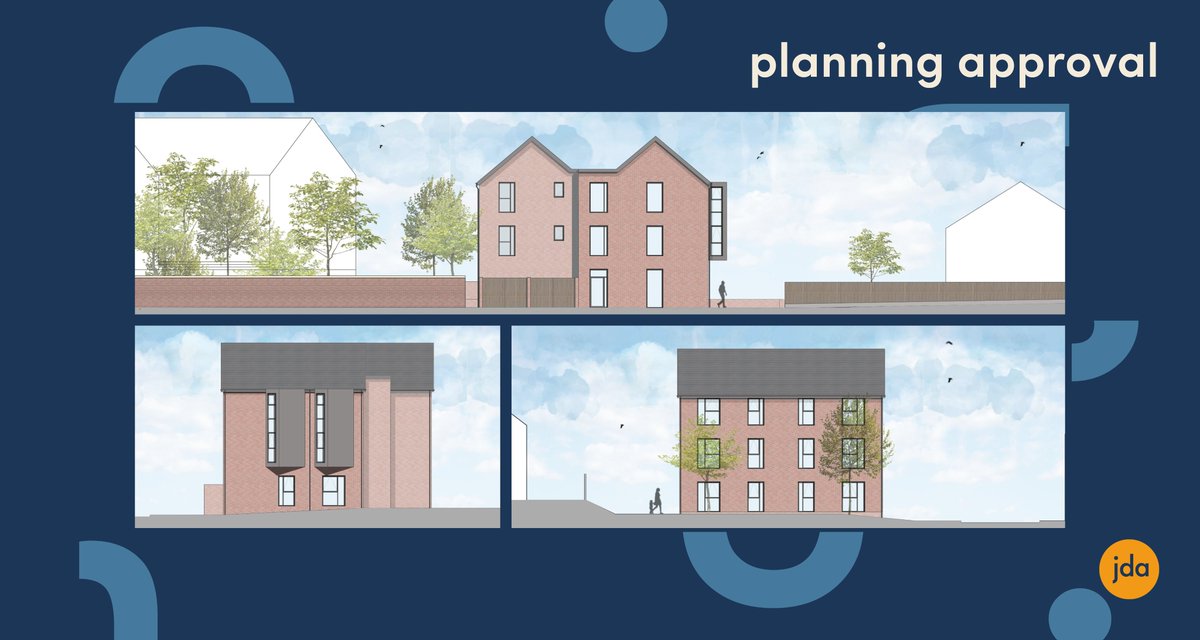 JDAArchitects's tweet photo. Planning granted! Well done #teamjda @wilcowan @TEP_Ltd @CurtinsConsult for a great job gaining planning approval for @FirstForFCHO new build apartment scheme in Chadderton 👏 https://t.co/BeWpvgosRR
