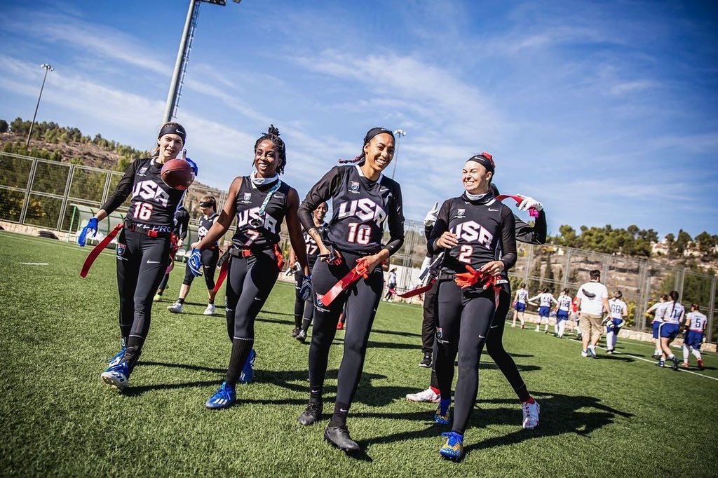 USNFT's tweet photo. Women’s team with a big win over Team Neutral in Game 1. 46-12  🇺🇸 #USALLIN https://t.co/l5YSAYu8Qk