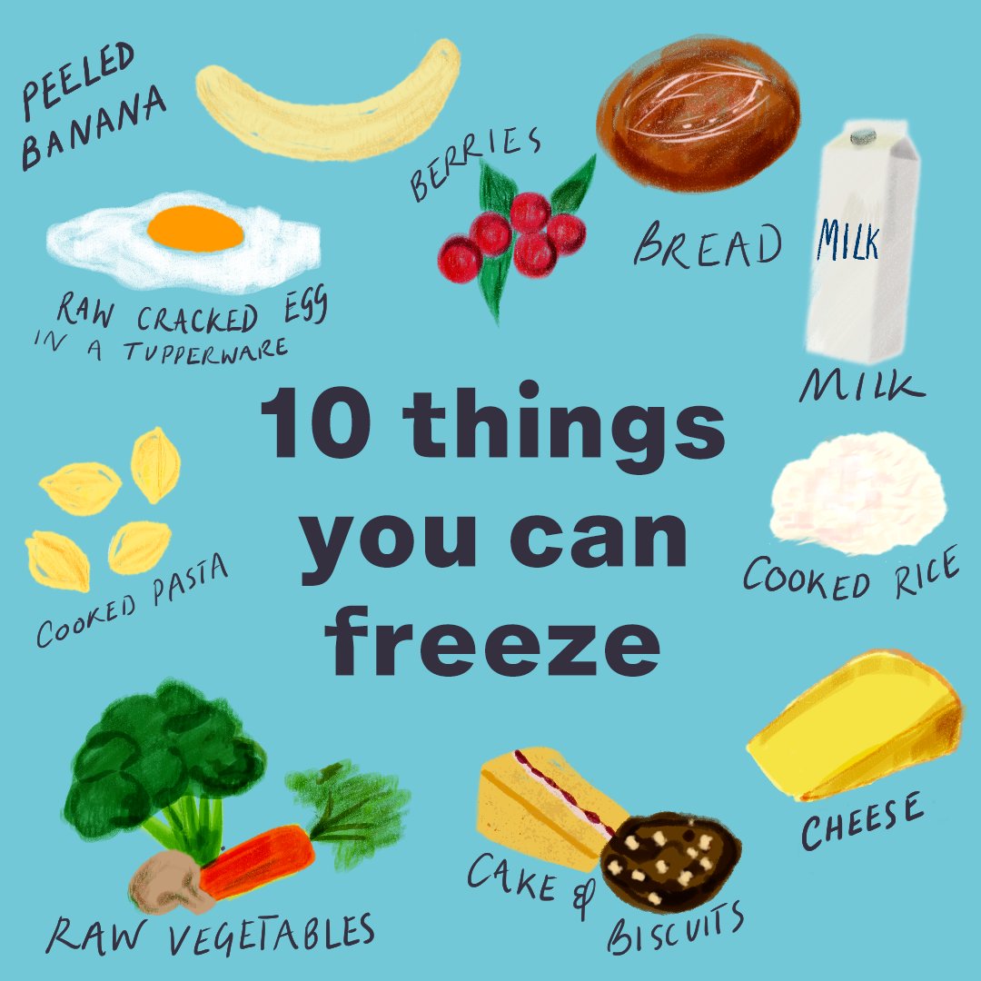 Doing a big #Christmas food shop? Don't forget to make the most of your freezer this festive season ❄️ Almost anything can be frozen (nutrients and flavour included) so they're great for meal planning, holding onto food you can't eat in time and reducing #foodwaste overall!