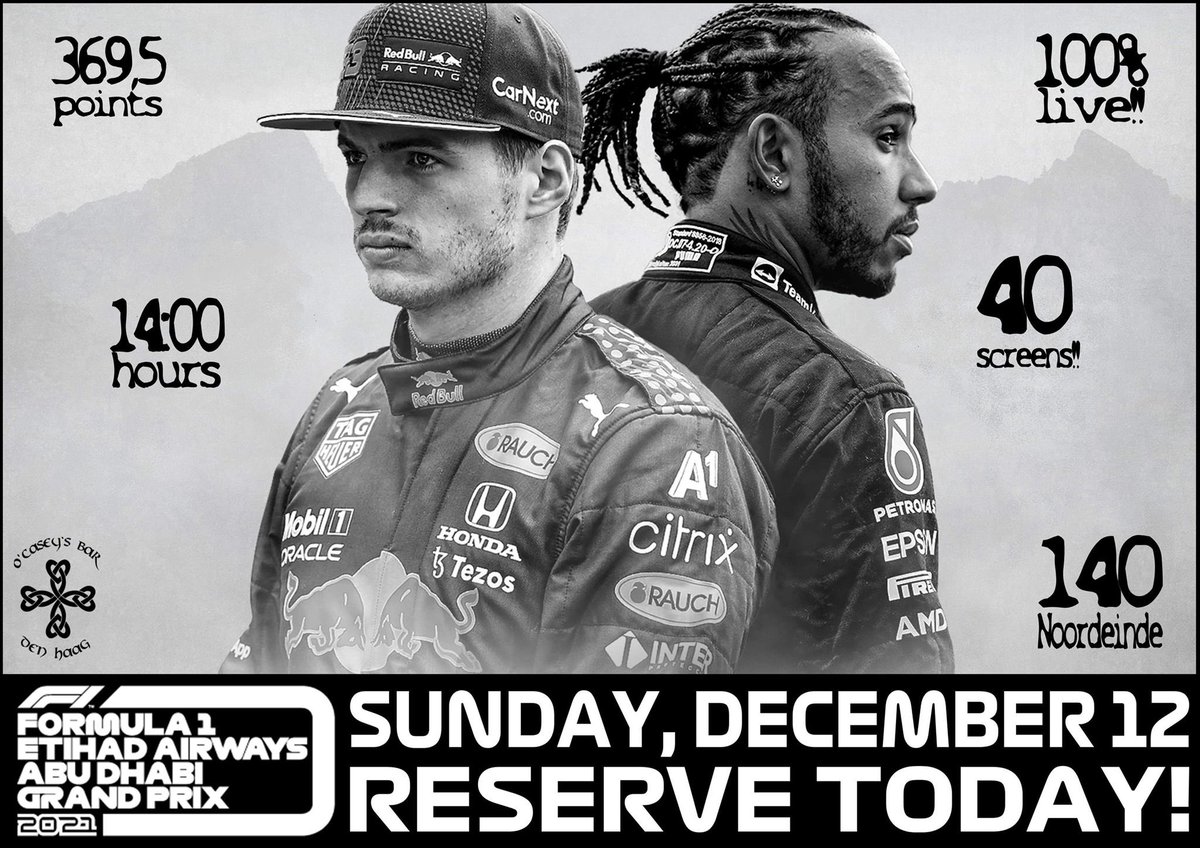 Ready for the ultimate race? Watch it live in <a href="/Ocaseysirishpub/">O'Casey's Irish Pub</a> @f1 #f1 #denhaag 40 screens!!