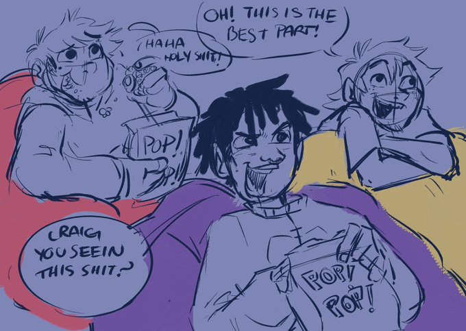 Tweek joined the gang the latest so Token forgot 2 buy him his own color coded bean bag chair 
