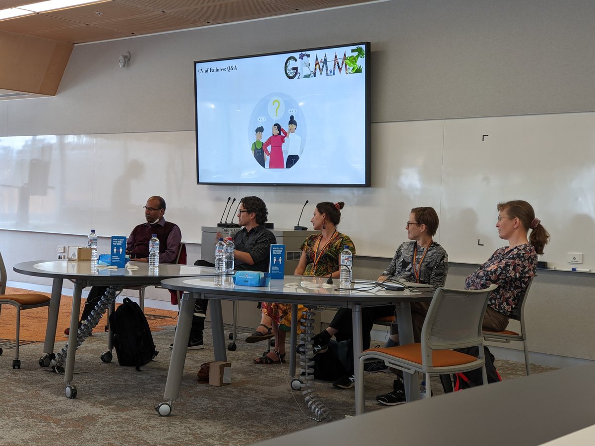 Amazing "CV of failures" panel discussion opening the #GEMMZ2021 Student Conference this arvo at <a href="/MonashBiol/">School of Biological Sciences, Monash</a>. Thanks so much for sharing your stories and motivation <a href="/SKBLab/">SKB Lab</a>, @Craig_R_White, @salty_daSilva, @ChristenMirth and <a href="/AP_BirdBehavEco/">Anne Peters</a>!