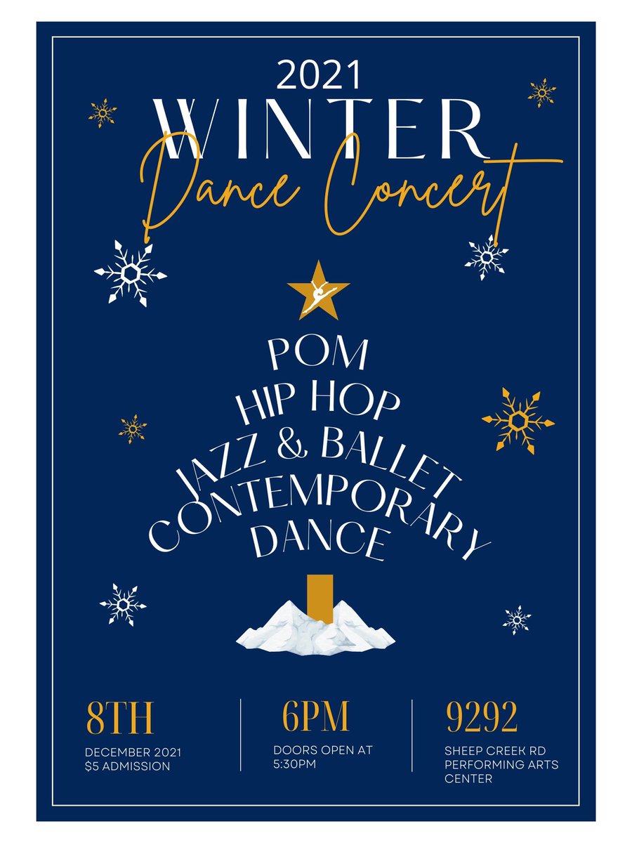 serranodance's tweet photo. This Wednesday is our 2021 Winter Dance Concert.  Please come out and support these amazing and talented dancers! @Serrano_Nation @SnowlineJUSD @WillieJJonesII1 https://t.co/GhKguj1HGs