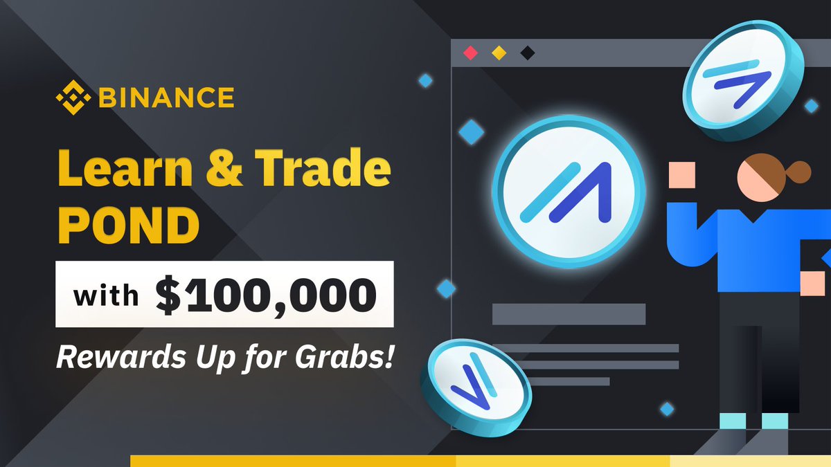 binance's tweet photo. Learn &amp; Trade $POND @MarlinProtocol with $100,000 rewards up for grabs!

➡️ https://t.co/w0lYVBd40c https://t.co/XsNyeXNpnl