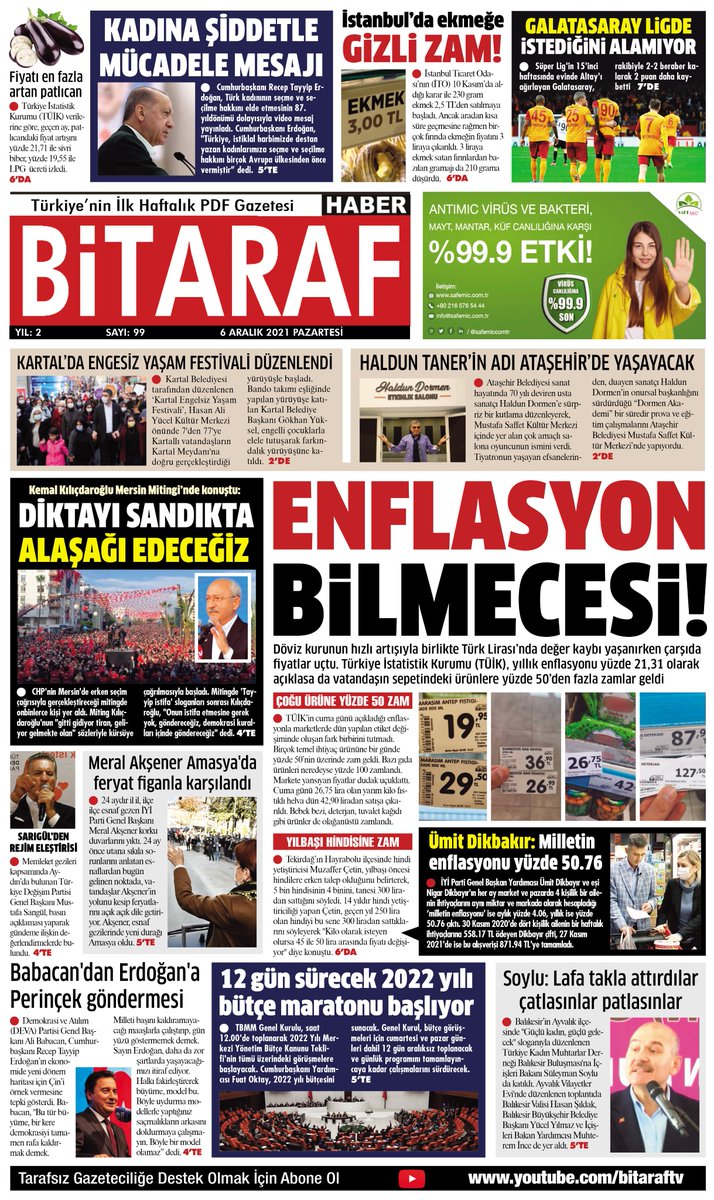 bitaraftv's tweet photo. Bitaraf Haber'in 6 Aralık sayısı çıktı!
#pazartesi https://t.co/JEBBYoeBGH