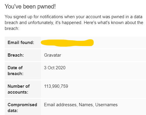 dron_patelzz's tweet image. My data is in the Gravatar scrap.😨😬
#databreach