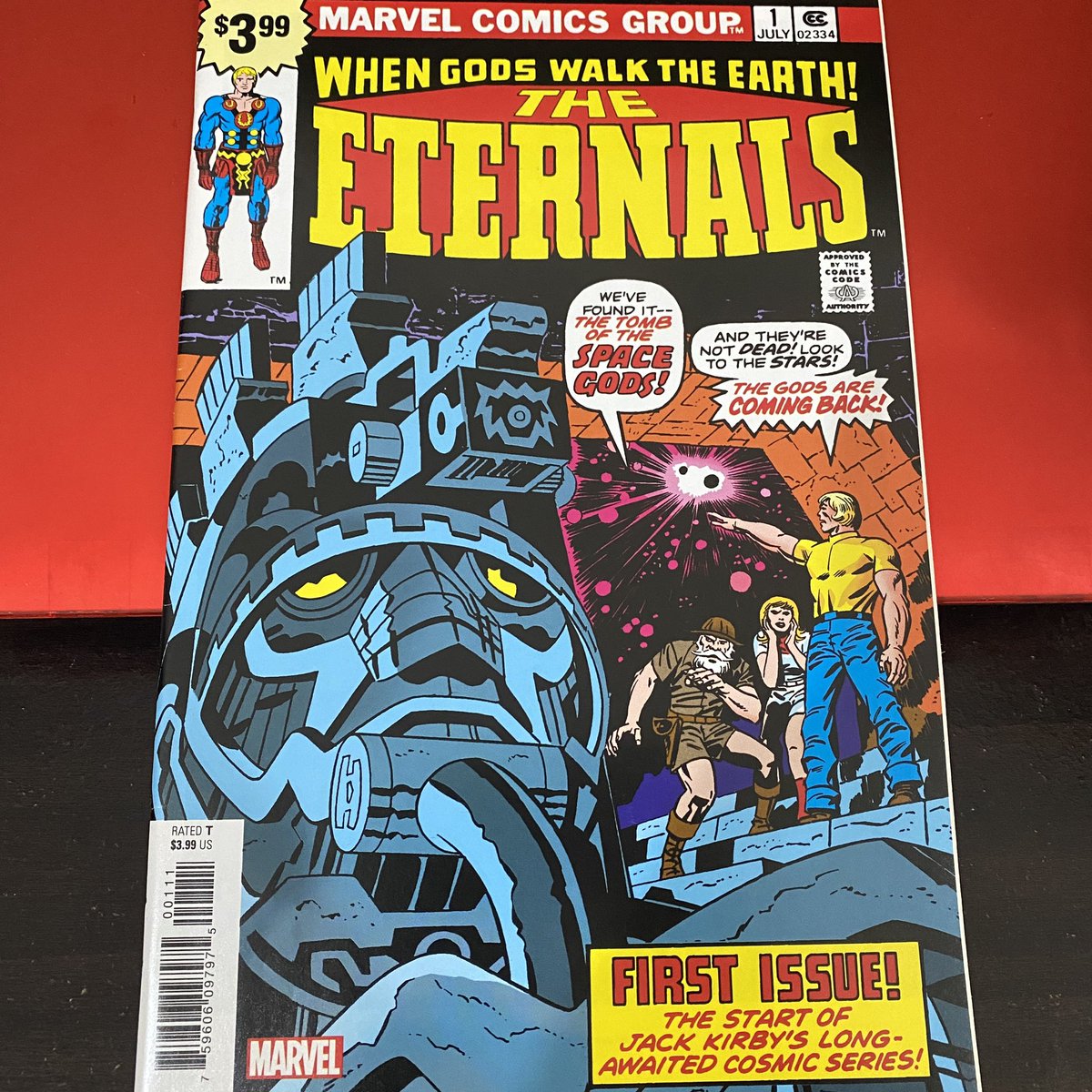 CJEdmunds1's tweet photo. The #TheEternals is now in local cinemas. But if you want to go to the source material, this first issue written and drawn by #JackKirby is the best place to start!

#Marvel
#Comic #Comics
#CJEdmunds
#GeekReads 
#CazReads
#CazReads2021
#Geek #Nerd https://t.co/l9irRAynW5