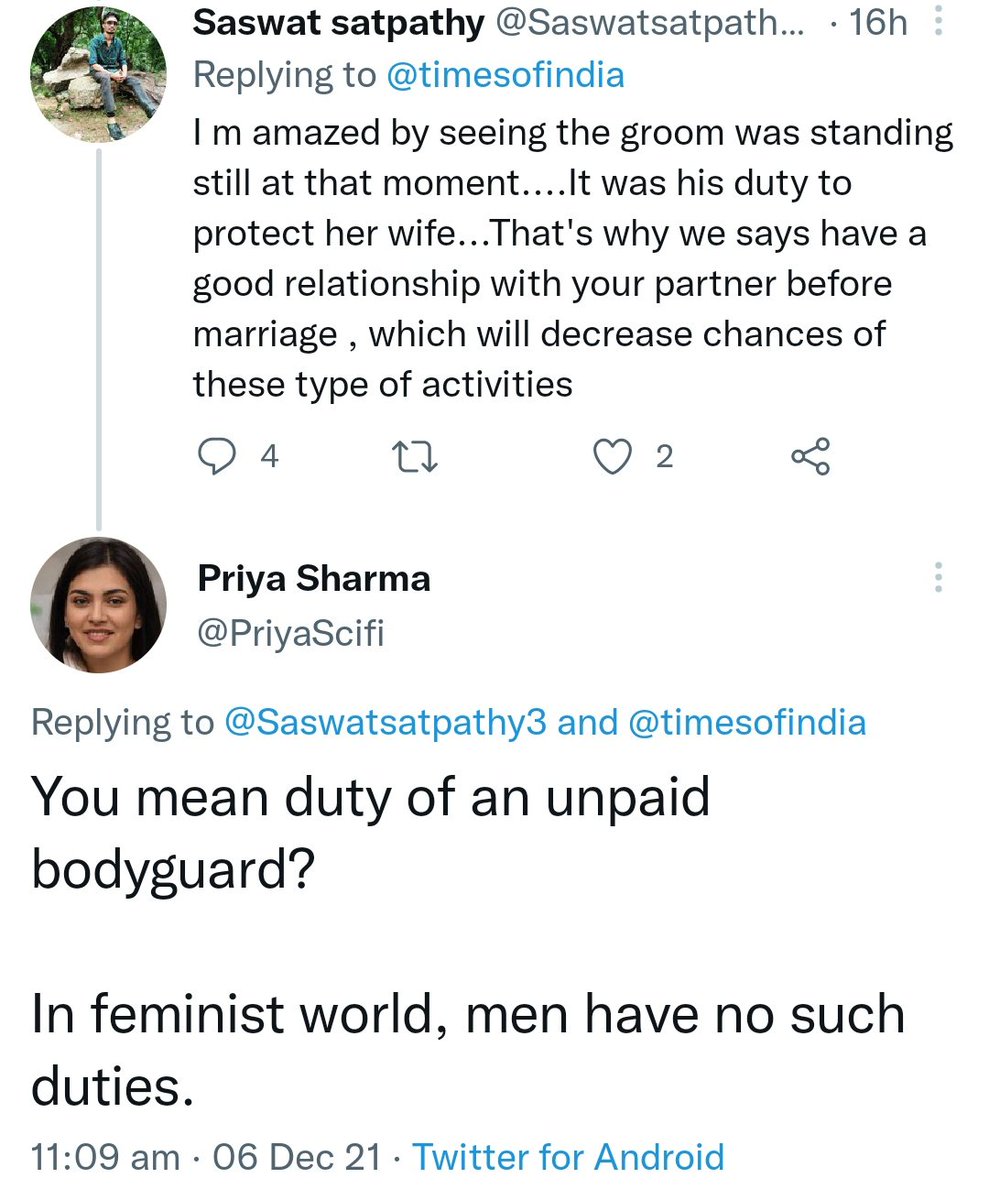 If wives have no duties, then men also no duties.

No one should do unpaid work na. I am taking a leaf from notebook of feminists and media only. 

😂😂😂😂😂😂