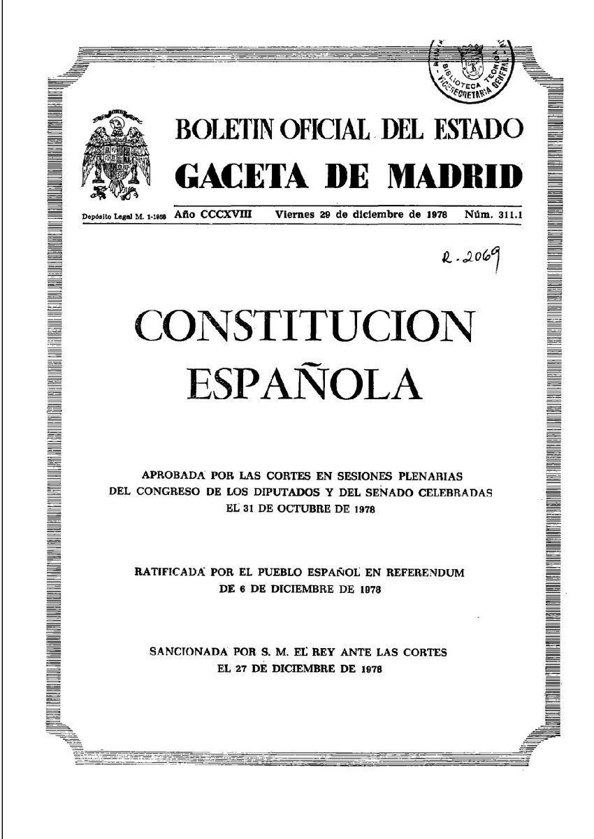 FlordeTorres_'s tweet photo. 🗓#6Diciembre
📕#DiadelaConstitucion  

#Igualdad
#Art14
#Constitución
El más hermoso Derecho Fundamental.
Por el que transitan todos los demás #Derechos

#Constitucion
#LeyDeLeyes

📌BOE 29/12/1978 
📝 Texto Original

https://t.co/uygwLzItHA https://t.co/2p7Qlvqlb0