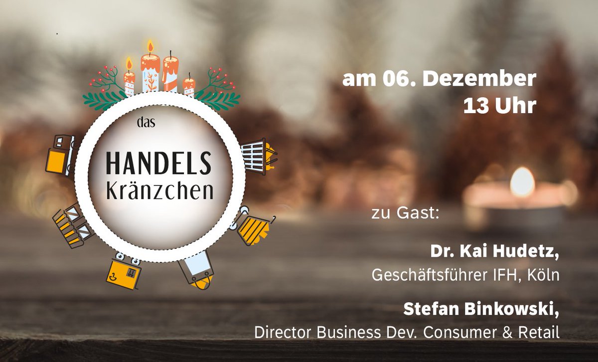 #Advent, #Advent - der Handel brennt... Und die Innenstädte...?  Teil 2, heute um 13:00: Teilnehmen => url.sap/2s0p9e. Zu Gast: Kai Hudetz vom <a href="/IFHKoeln/">IFH KÖLN</a>. Themen: #corona, #Handel und #Innenstädte #geschenke #Retail