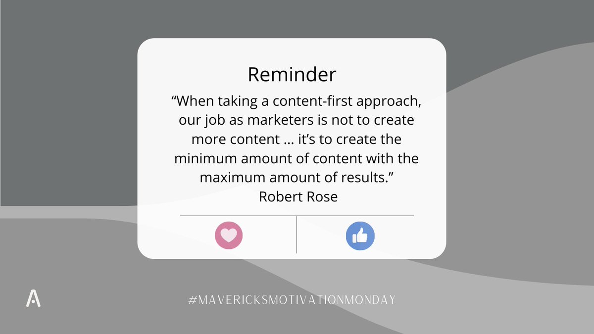 wavitmavericks's tweet photo. 📣When you focus on delivering high quality #content, quantity takes a backseat as your message has already been driven home into the minds of your audience. #MavericksMotivationMonday #ContentMarketing #MarketingTwitter https://t.co/s7Inm8fPBK