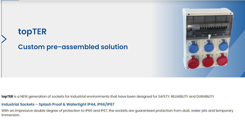Lewden_Elec's tweet photo. topTER is a NEW generation of sockets for industrial environments that have been designed for SAFETY, RELIABILITY and DURABILITY. 

 You can view our popular configurations here: https://t.co/jPyipRNAR3

#Lovelewden #topTER #Installer https://t.co/3Dpq6Lg6Th