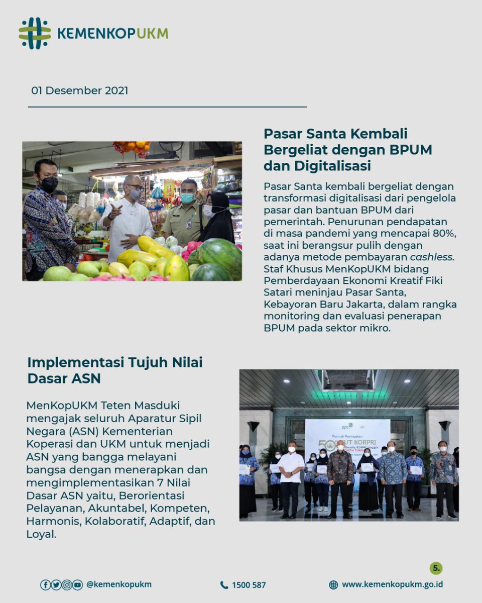 kemenkop_'s tweet photo. Seperti capaian @smescoindonesia x Kimia Farma yang berhasil membukukan transaksi sebesar Rp3 miliar, penggunaan #BPUM sebagai program bantuan produktif, dan masih banyak lagi.
#KemenKopUKM
#UMKMBangkit
#KoperasiKeren
#IndonesiaMaju https://t.co/zrnHYqVAZV