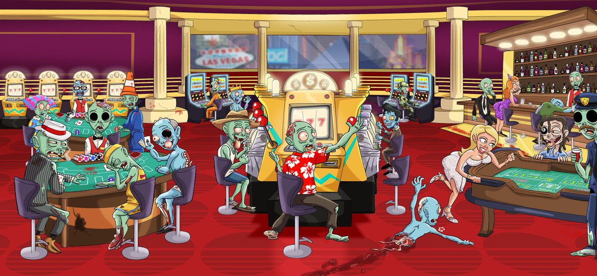 Casino vibes. 🎰♠️🧟

#NFTs #nftart #SolNFT #zombies