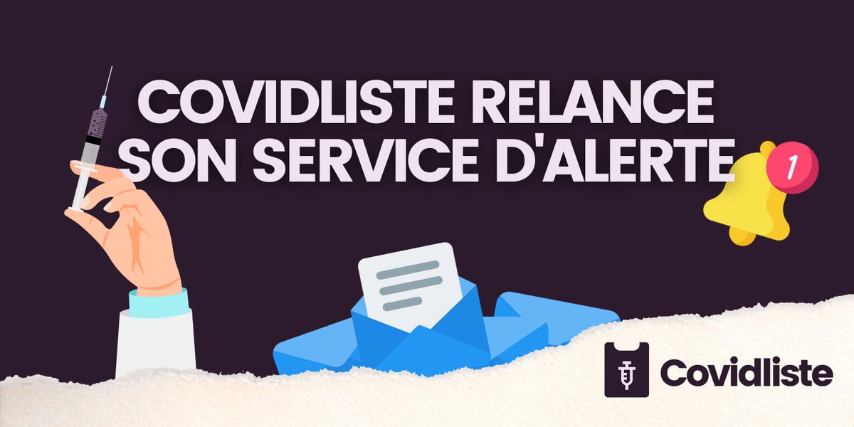 covidliste's tweet photo. 🟣 C’est officiel : @covidliste relance son service de notification !

Inscrivez-vous sur https://t.co/ouE3TLn6La pour recevoir une proposition de rendez-vous pour votre rappel de #VaccinationCovid 💉 https://t.co/gP6hX9eOHY