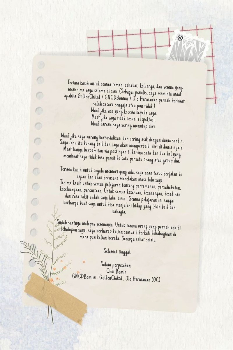GoldenChilxd's tweet photo. ■  A letter from me  ■

Saying goodbye is the painful way of solving a problem. But here I am.

Thank you for the memories!♡ https://t.co/YgEU58CyID