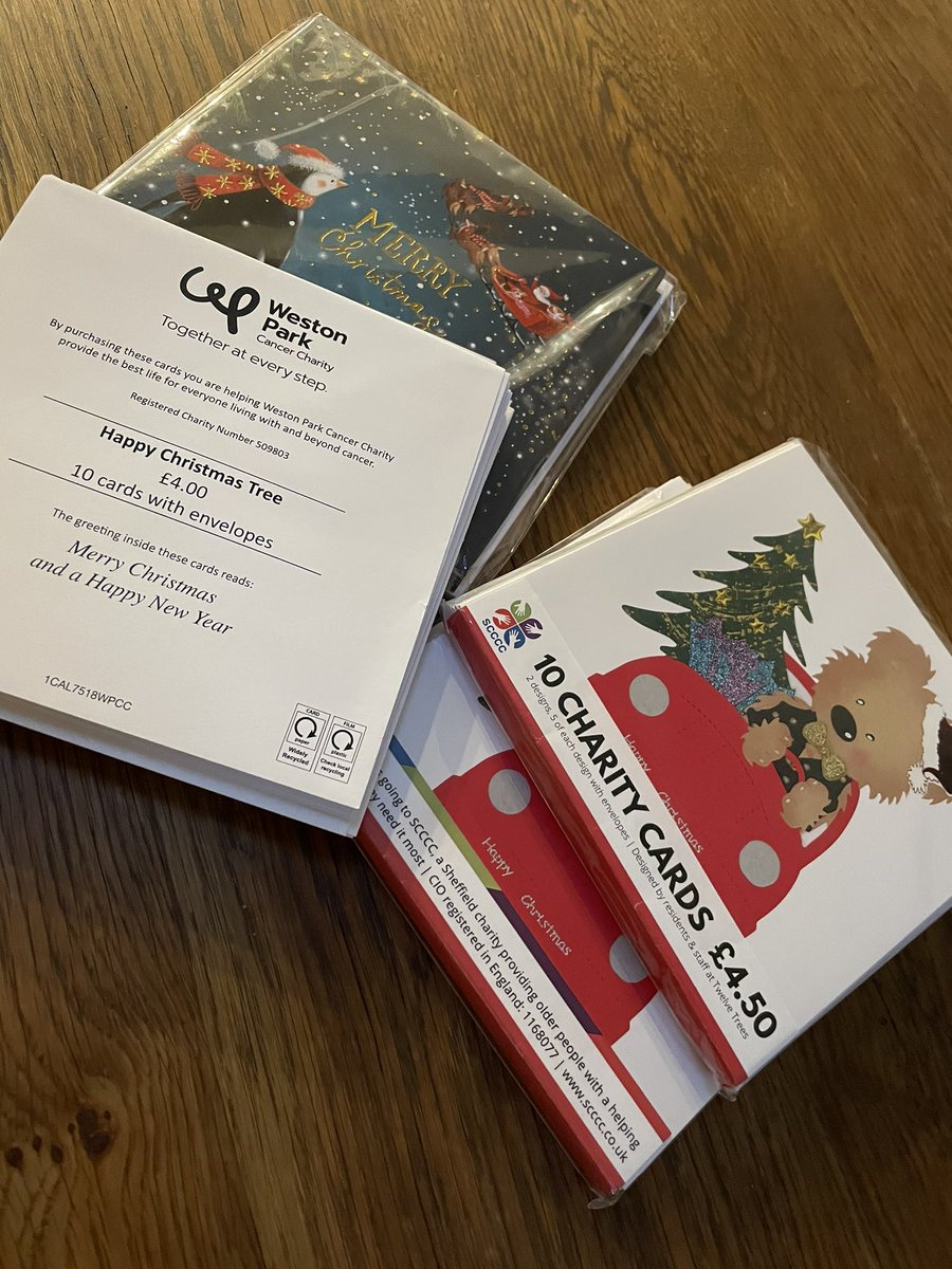 JilltyWhite's tweet photo. #ADDDvent Day5 If you’re just about to start your Christmas cards..here’s a selection from our #3DConnect members. @WPCancerCharity @sheffield4c and we’re sure @wearePaces and @CavCancerCare will be grateful of your #ChristmasSupport too #supportLocal #LeadershipAcrossTheSectors https://t.co/1iZUM403nj