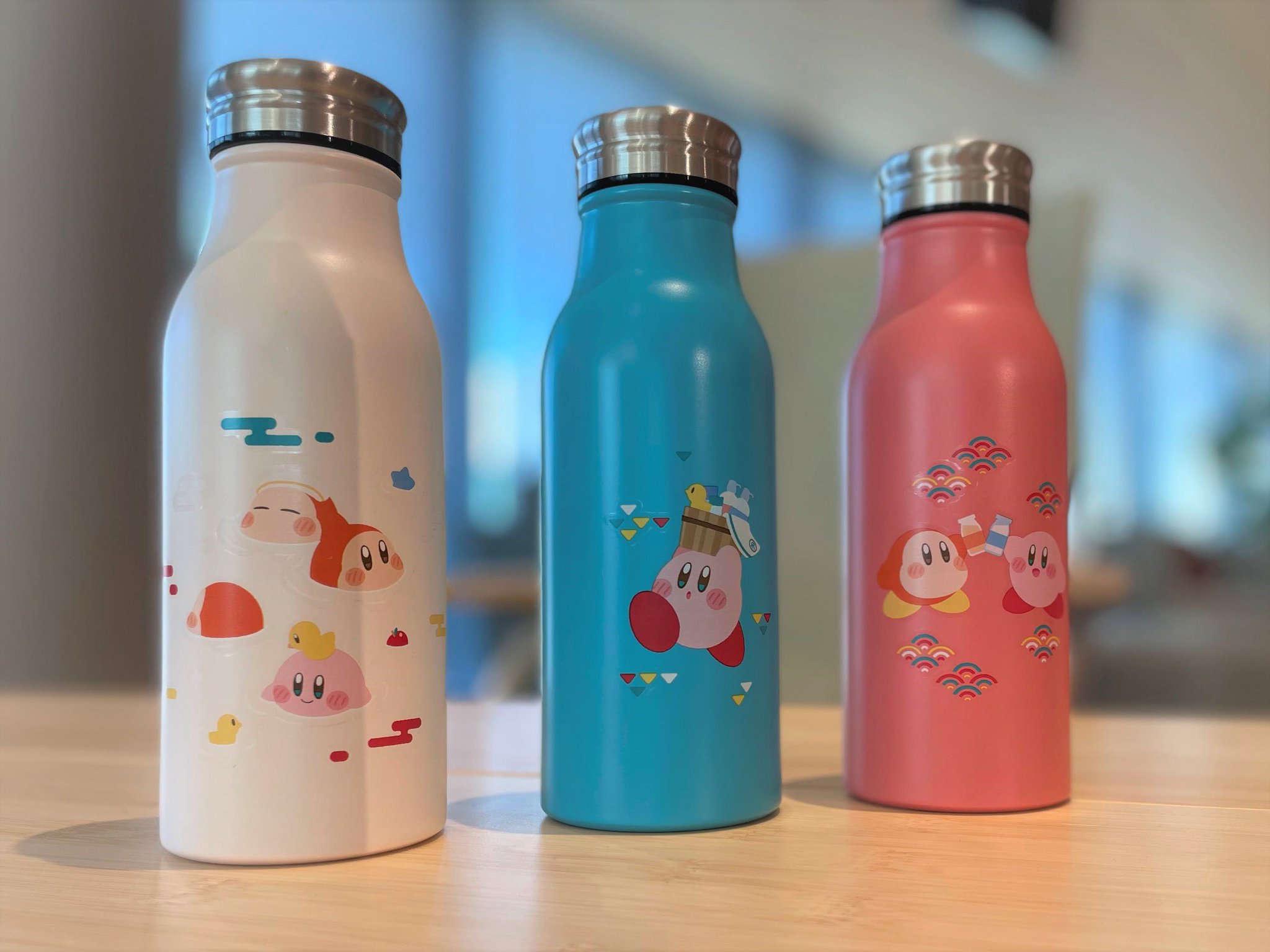 ①② 星のカービィ　ぷぷぷの湯　ステンレスボトル　ポーチ　セット 星のカービィ ぷぷぷの湯 ステンレスボトル【ナムコ限定