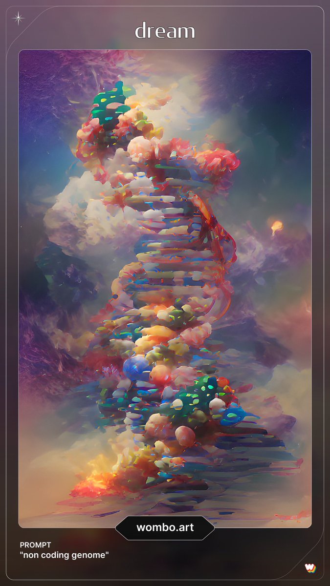 MGFerrarini's tweet image. This AI sent me down a two-hour rabbit hole. @WOMBO #noncoding #ncRNA #sciart #ai
