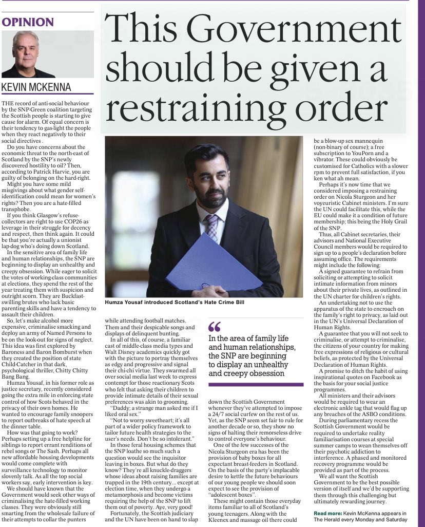 Janela_X's tweet photo. Kevin McKenna is spot on with his analysis of the SNP. https://t.co/CDBlKHQV5l