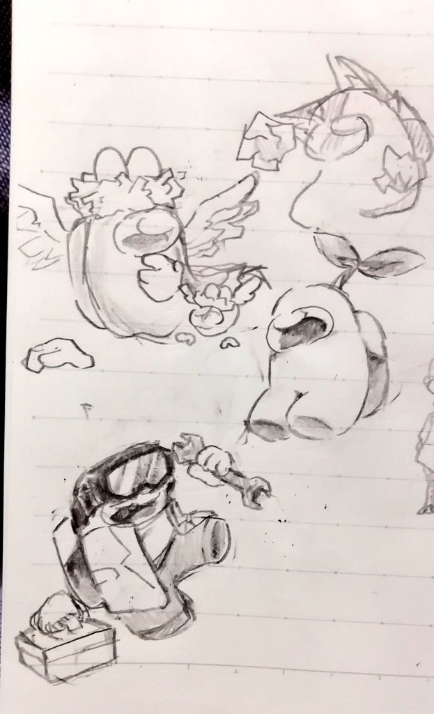 息抜きで落書きぐらいあげちゃっても大丈夫だよね( ' ཫ ` )?(画面汚くてゴメンネ)

数ヶ月アイビスいじってないからデジタルで描きたくなるッッ( っ゜、。)っ 
 #AmongUs 