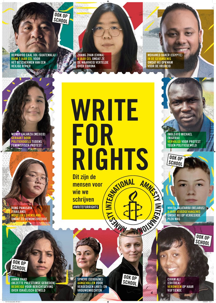 Schrijf je met <a href="/amnestyNL/">Amnesty NL</a> mee tegen onrecht?
Kom 10 december naar Bibliotheek Idea in Bilthoven of Bunnik en schrijf mee, op 1,5 afstand en toch samen. Of haal vooraf een schrijfpakket op om thuis brieven te schrijven. #writeforrights #mensenrechten #W4R21
bit.ly/3dlRLKX