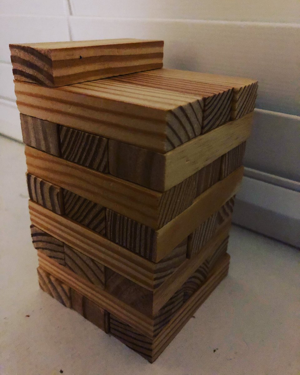 Have you played alternative Jenga? My daughter is struggling with her Anorexia, each block highlights how far she has come.

🧱Every block is a win, a success 
🧱Each block is one step closer to freedom! 

❤️If it falls down we will rebuild it, we can do it! And so can you! 💪