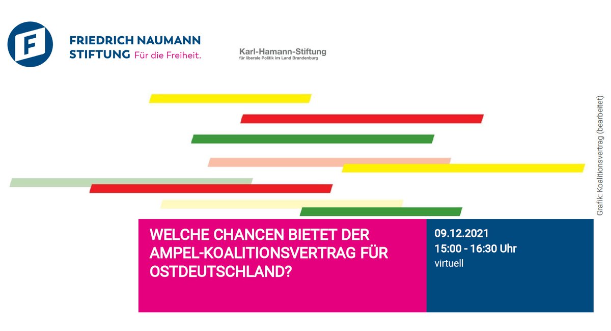 <a href="/LogTech_Verband/">LogTech-Verband Digitalisierung und Vernetzung neV</a> <a href="/DB_Cargo/">DB Cargo</a> <a href="/Wissing/">Volker Wissing</a> <a href="/DanielaKluckert/">Daniela Kluckert</a> <a href="/OlliLuksic/">Oliver Luksic</a> <a href="/EUTheurer/">Michael Theurer</a> Alles neu macht der Dezember: Welche Chancen der neue Ampel-Koalitionsvertrag für #Ostdeutschland bietet, diskutieren wir mit <a href="/DanielaKluckert/">Daniela Kluckert</a>, @reinholdmdb sowie Unternehmerin Bettina Kretschmer und dem Geschäftsführer des @OBankenverband, <a href="/AchimOelgarth/">Achim Oelgarth</a>. shop.freiheit.org/#!/Veranstaltu…