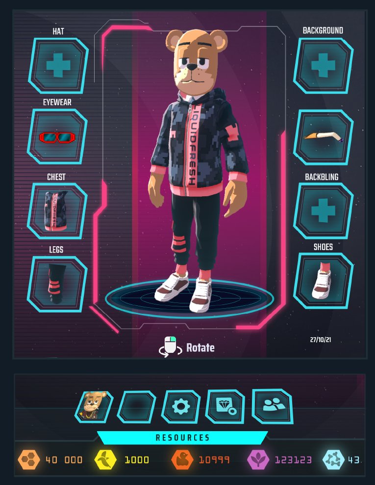 Late night sneak peak/sample of the in-game Colonist customization screen (subject to change)👕👟

Also, don't forget our weekly AMA which will take place today (Monday) on twitter spaces from 2-3pm PST.

Hope to see you there 👀