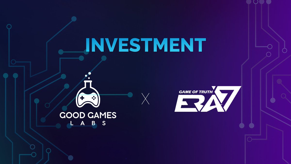 goodgamesguild's tweet photo. We are happy to announce that GG Labs has invested in ERA7: Game of Truth (@Era7_official) - a brand new innovative Play-to-Earn NFT trading card GameFi project.
๐ธ What is ERA7: Game of Truth?โRead the details on our medium: https://t.co/O1zfxINuNj
#GGG #GGLabs #ERA7 https://t.co/hRTgFnT0ev